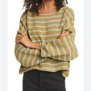 Free People Bardot Slouchy Sweater in Serenity